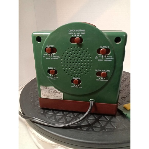 VintageTimex Expedition Green Brown Easy Set Alarm Clock Multi Sound Model T155Q - Picture 7 of 10